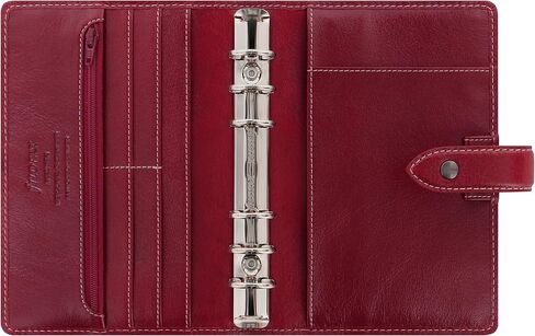 حزمة مخطط أسبوعية من جلد الجاموس باللون العنابي من Filofax Malden مع قلم حبر جاف ديلورو (بورجوندي 2026 مع قلم، حجم الورق الشخصي 6.73 بوصة × 3.74 بوصة) in Saudi Arabia