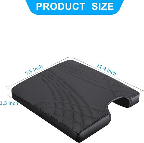 Center Console Armrest Cover Compatible with 2015-2025 F150, 2017-2025 F250 F350 F450 with 40 20 40 Jump Seat, Black Leather Armrest Cover Center Console Cushion in Saudi Arabia