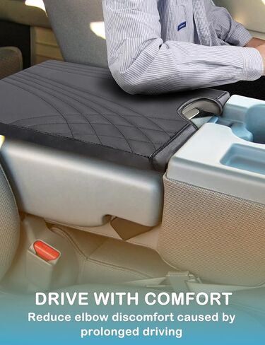 Center Console Armrest Cover Compatible with 2015-2025 F150, 2017-2025 F250 F350 F450 with 40 20 40 Jump Seat, Black Leather Armrest Cover Center Console Cushion in Saudi Arabia