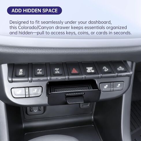 صينية تنظيم وحدة التحكم المركزية من RUNROAD متوافقة مع ملحقات Chevy Colorado/GMC Canyon 2015-2022، وحدة تحكم صينية درج مسند الذراع لـ Colorado Canyon Z71 ZR2 Denali حامل العملات المعدنية في المقصورة السرية in Kuwait