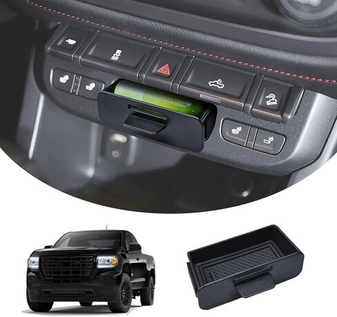 صينية تنظيم وحدة التحكم المركزية من RUNROAD متوافقة مع ملحقات Chevy Colorado/GMC Canyon 2015-2022، وحدة تحكم صينية درج مسند الذراع لـ Colorado Canyon Z71 ZR2 Denali حامل العملات المعدنية في المقصورة السرية in Kuwait