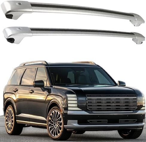 2PCS Upgraded Cross Bars Roof Rack Lockable Compatible with Hyundai Palisade Hybrid 2026 Aluminum Crossbars Cargo Carrier（Sliver） in Kuwait