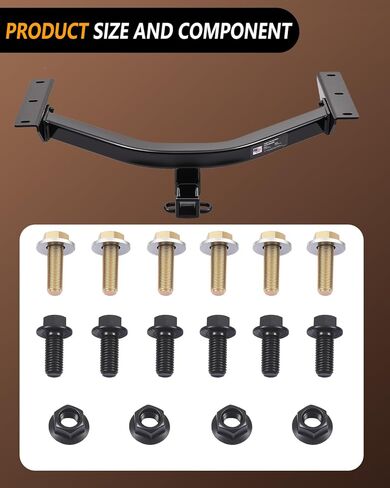 Class 3 Trailer Hitch with 2-Inch Receiver, Fits 2016–2022 Honda Pilot & 2014–2020 Acura MDX | 6,000 lbs GTW / 900 lbs TW | 8,000 lbs WD Capacity | Heavy-Duty Carbon Steel, Modular Bolt-On in Saudi Arabia