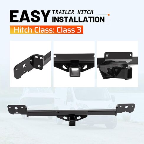 وصلة سحب مقطورة من الفئة 3، جهاز استقبال 2 بوصة متوافق مع 2014-2021 Ram ProMaster 1500 2500 3500 2022-2026 Ram ProMaster 1500 2500 3500 (باستثناء الدخول بدون مفتاح القرب عن بعد) in Saudi Arabia