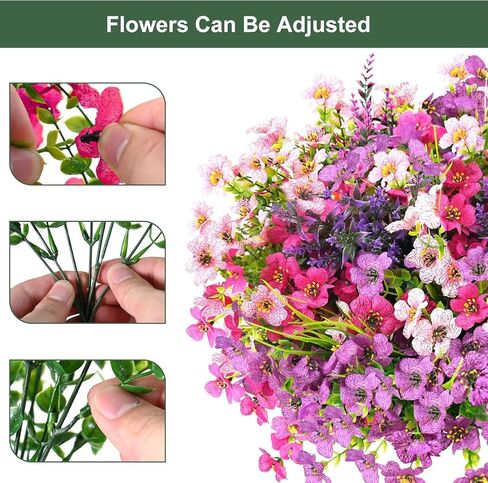Artificial Flowers for Outdoor, UV Resistant Realistic Fake Flowers and Faux Plants for Indoor Outdoor, Garden Patio Porch Window Box Decor All Year (20pcs - Mixed Color) in Saudi Arabia