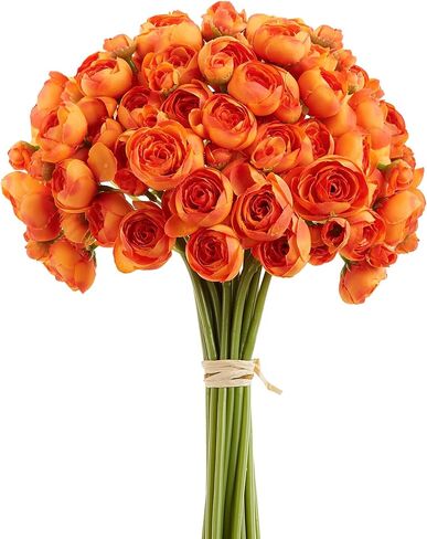 Ranunculus Artificial Flower Pink Faux Silk Mini Peony Flowers Fake Peonies Wedding Flowers DIY Bouquet for Centerpieces Arrangements Bridal Shower Decorations 15 Pcs in Saudi Arabia