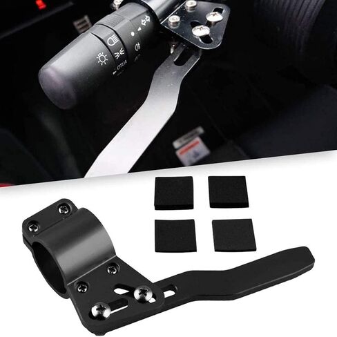 RULLINE Turn Signal Lever Extender Car Styling Adjustment Steering Wheel Signal Rod Extension Turn Signal Lever Position Kit Aluminium (Black) in Saudi Arabia