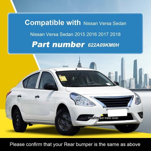 Car Front Bumper Tow Hook Cover Compatible with Nissan Versa Sedan 2015 2016 2017 2018 Trailer Cover Cap 622A0-9KM0H 622A09KM0H Small Lid Towing Eye Cap Black Right Side in Saudi Arabia