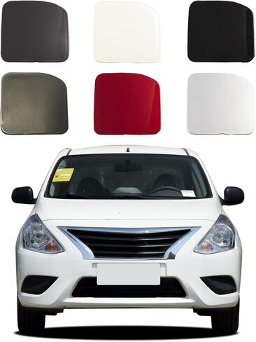 Car Front Bumper Tow Hook Cover Compatible with Nissan Versa Sedan 2015 2016 2017 2018 Trailer Cover Cap 622A0-9KM0H 622A09KM0H Small Lid Towing Eye Cap Black Right Side in Saudi Arabia