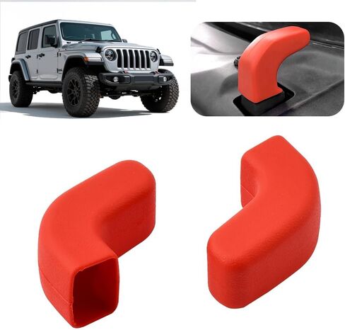 أغطية خطافات السحب من Blueshyhall تناسب Wrangler JL JK & Gladiator JT 2007-2024، واقيات مصد بديلة للملحقات الخارجية للمصد الأمامي، قطعتان باللون الأزرق in Saudi Arabia