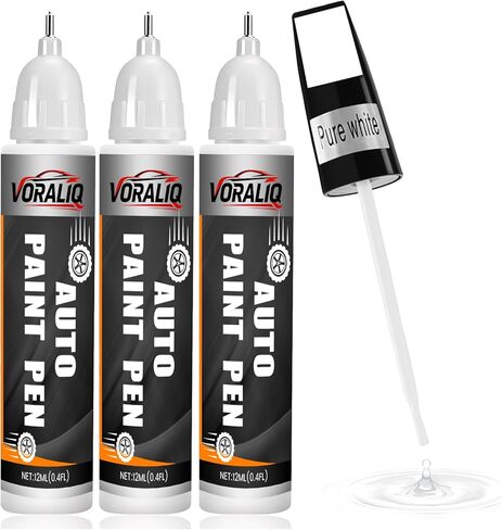 Touch Up Paint for Cars, 3-Pack - Black Car Scratch Repair Pen, Color Accurate Automotive Touch Up Paint, Long-Lasting Scratch Resistance, Fast-Drying & User-Friendly, Safe & Water-Resistant for Automotive & Household Touch-Ups in Saudi Arabia
