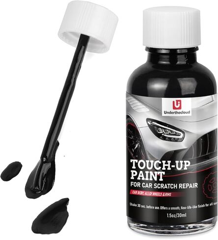 طلاء أسود للسيارات، لون دقيق لطلاء السيارة، إصلاح خدوش السيارات الاحترافي، مزيل خدوش تلقائي يدوم طويلاً، سريع الجفاف وسهل الاستخدام، 1.5oz in Kuwait