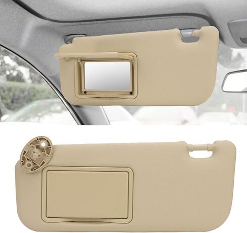 Sun Visor Front Left Driver Side Beige Sun Shielding Visor for Vehicle Enhanced Safety in Saudi Arabia
