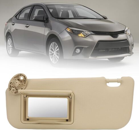 Sun Visor Front Left Driver Side Beige Sun Shielding Visor for Vehicle Enhanced Safety in Saudi Arabia