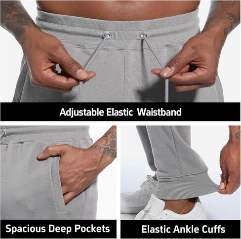 بنطلون رياضي رجالي بجيوب، 3 قطع من السراويل الرياضية الصوفية غير الرسمية للرجال مع رباط in Kuwait