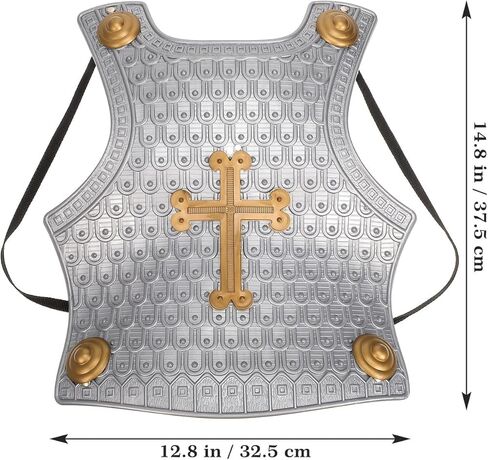 VALICLUD Children S Armor Shield Roman Chest Plate Costume Wearable Cross Breastplate for Kids Lightweight Plastic Knight Armor for Halloween Cosplay Party Grey in Saudi Arabia
