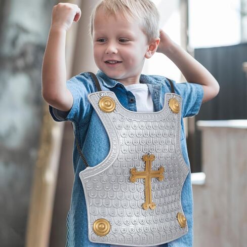 VALICLUD Children S Armor Shield Roman Chest Plate Costume Wearable Cross Breastplate for Kids Lightweight Plastic Knight Armor for Halloween Cosplay Party Grey in Saudi Arabia