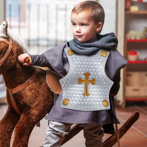 VALICLUD Children S Armor Shield Roman Chest Plate Costume Wearable Cross Breastplate for Kids Lightweight Plastic Knight Armor for Halloween Cosplay Party Grey in Saudi Arabia