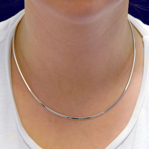 Sterling Silver Wire Choker Collar Necklace Handmade 3/32 inch in Saudi Arabia