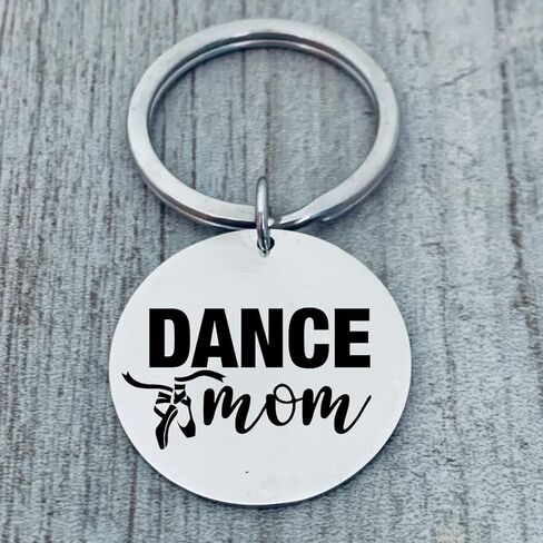 سلسلة مفاتيح من الفولاذ المقاوم للصدأ Dance Mom - الباليه، الجاز، الحنفية، الهيب هوب، هدية الرقص الغنائي - مجوهرات غير مشوهة مع حقيبة هدايا لأمهات الرقص الفخورات in Saudi Arabia