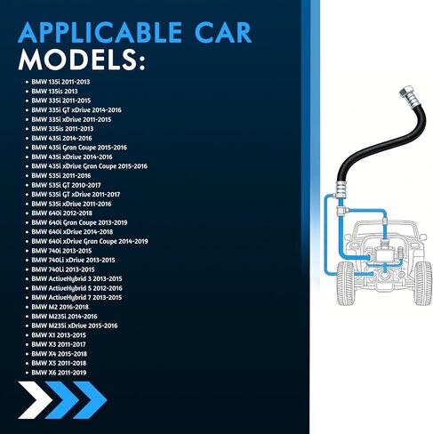 خط زيت الشاحن التربيني لمحرك السيارات متوافق مع BMW X1 X3 X4 X5 X6 535I 740I 335I 135I 435I 640I استبدال 11427585403 in Kuwait