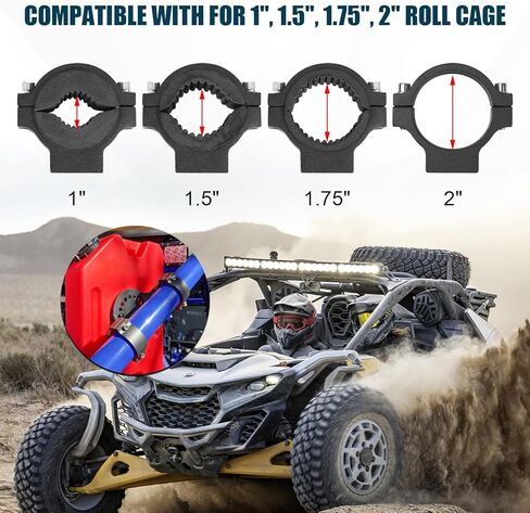 1''-2'' Roll Bar Gas Tank Water Can Pack Mount,Oil Mounting Holder Gasoline Pack Fuel Container Mount with Locks Compatible with for ATV UTV Polaris Pioneer Can Am Maverick Commander Talon in Kuwait