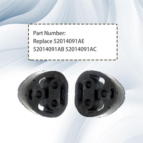 عازل دعم عازل كاتم الصوت 2 قطعة متوافق مع Ram 2500 3500 2010-2025 استبدال 52014091AE 52014091AB 52014091AC in Kuwait