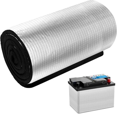 40"x7" Battery Insulation Kit – Car Battery Insulated Thermal Blanket for Cold Temperature Protection, Winter Heat Shield Cover for Vehicle, Truck, RV Batteries (Thickness 5mm, 1PC) in Kuwait
