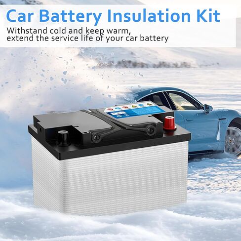 40"x7" Battery Insulation Kit – Car Battery Insulated Thermal Blanket for Cold Temperature Protection, Winter Heat Shield Cover for Vehicle, Truck, RV Batteries (Thickness 5mm, 1PC) in Kuwait
