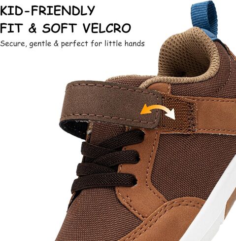 SKYWHEEL Toddler Boy Shoes Casual Sneakers with Hook and Loop Easy On and Off Breathable Mesh Upper Lightweight Tennis Shoes for Toddlers with Comfort Soft Non-Slip Outsole for Everyday in Saudi Arabia