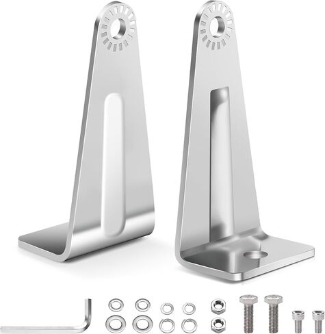 LED Light Bar Side Mounting Brackets Kit Universal Stainless Steel Side Mount for Double Row Straight or Curved LED Light Bar (Pack of 2) in Kuwait