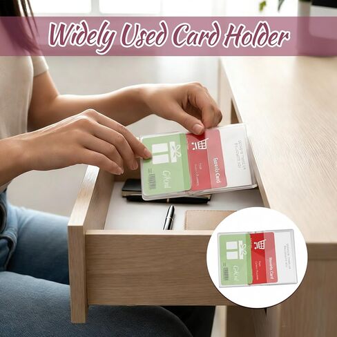 cobee 4 Pack Plastic Wallet Insert Credit Card Holder, Clear Credit Card Holder Wallet Insert with 10 Page 20 Slots and 10 Page 10Slots Wallets Inserts for ID Credits Membership Shopping BusinessCard in Saudi Arabia