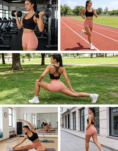 Women's 3" Biker Shorts High Waist Yoga Workout Gym Running Volleyball Spandex Shorts with Pockets in Saudi Arabia