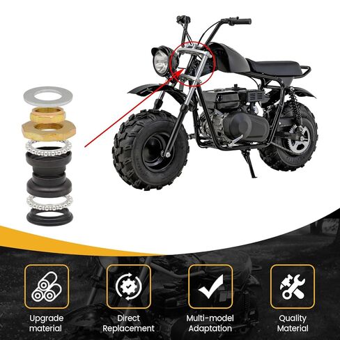 مجموعة محامل الشوكة لمحارب باجا لدراجة باجا MB200 الصغيرة للإعصار 200X مجموعة أدوات تحمل سماعة الشوكة الأمامية الكاملة مجموعة أختام بديلة للدراجات الصغيرة محامل مدببة من الصلب شديدة التحمل in Kuwait