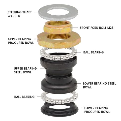 مجموعة محامل الشوكة لمحارب باجا لدراجة باجا MB200 الصغيرة للإعصار 200X مجموعة أدوات تحمل سماعة الشوكة الأمامية الكاملة مجموعة أختام بديلة للدراجات الصغيرة محامل مدببة من الصلب شديدة التحمل in Kuwait