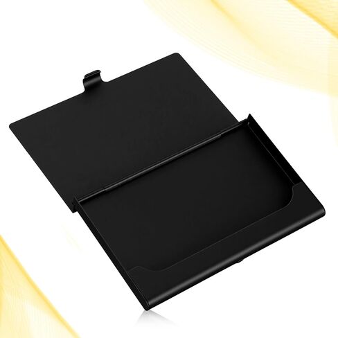 3 Pack Metal Business Card Holder, Black Aluminum Alloy Flip Cover Slim Name Cards Case Pocket Metal Cases Purse Name Card Holders for Women Men in Saudi Arabia