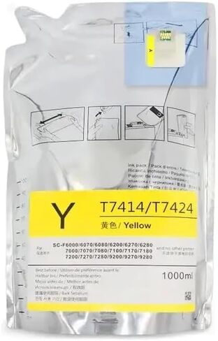 1000ML T7411/4 T741X Dye Sublimation Ink Bag Compatible with Ink Box for F6270 F7270 F9270 9300 F9330 F9340 F9360 F9370 F9200 Printers(Black) in Saudi Arabia
