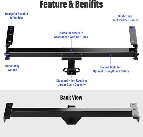 APS Rear Trailer Hitch, 2 inch Towing Hitch Receiver Class 3 Hitch Cover Included Compatible with Suzuki Equator 2009-2012 / Nissan Frontier 2005-2026 in Saudi Arabia