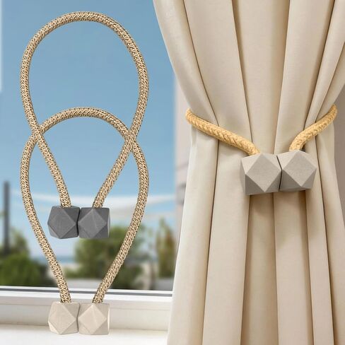 2 Pack Curtain Tiebacks Rope Holder Strap Buckle Closure Drape Holdbacks Window Treatment Accessories Decorative in Saudi Arabia