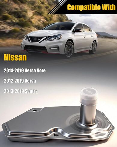 RE0F11A JF015E Transmission Filter Oil Pan Gasket Kit for Nissan 2012-2019 Versa, 2014-2019 Versa Note, 2013-2019 Sentra Note Replaces# 33010-JF015 31726-28X0A 31726-3JX0A 19318012 in Saudi Arabia