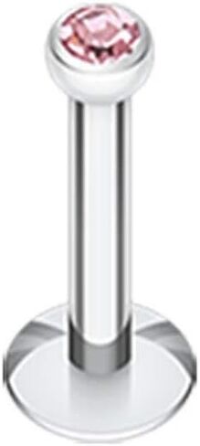 Steel Gem Ball Push-Fit Labret in Saudi Arabia
