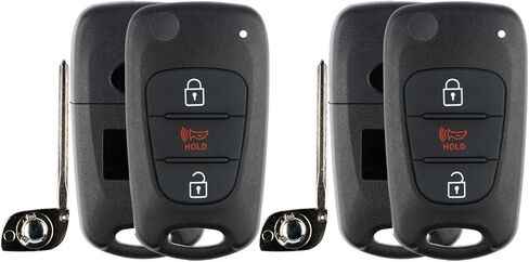 KeylessOption دخول بدون مفتاح عن بعد غير مقطوع فارغ فليب مفتاح السيارة شفرة فوب شل الغطاء الخارجي لكيا (حزمة من 2) in Saudi Arabia