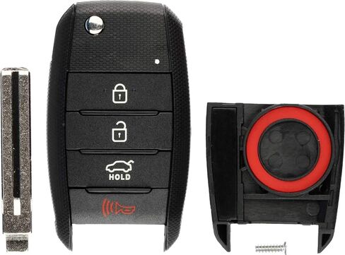 KeylessOption Keyless Entry Remote Flip Key Fob Shell Case Cover Button Pad for Kia Optima Rio Soul Sportage in Saudi Arabia