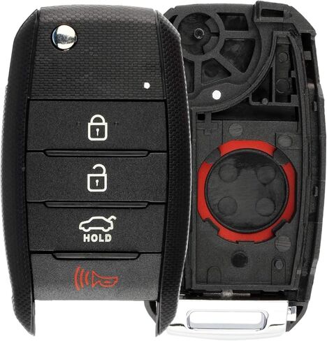 KeylessOption Keyless Entry Remote Flip Key Fob Shell Case Cover Button Pad for Kia Optima Rio Soul Sportage in Saudi Arabia