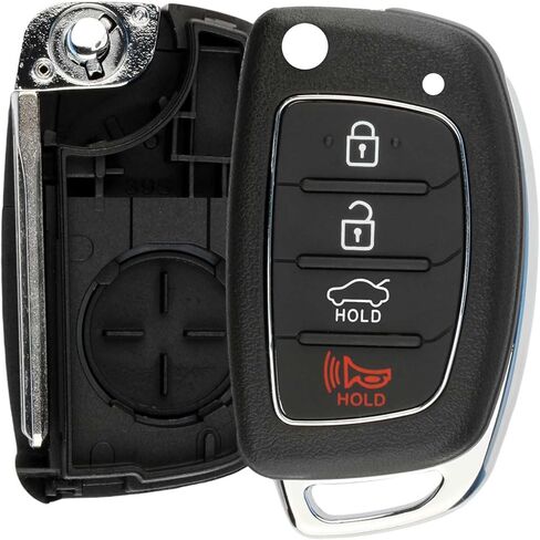 Keyless Option Remote Key Fob Shell Flip Case 4btn For Hyundai Sonata in Saudi Arabia