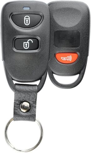 KeylessOption حافظة مفتاح التحكم عن بعد بدون مفتاح غطاء وسادة بأزرار مع حزام جلدي لسيارة Hyundai Kia in Saudi Arabia