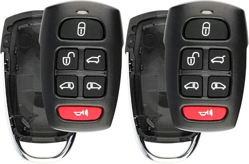 KeylessOption Keyless Entry Remote Key Fob Shell Case Cover Button Pad for Hyundai Entorage Kia Sedona Mini Van (Pack of 2) in Saudi Arabia