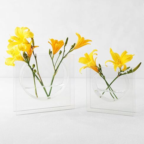 مزهرية Z Gallerie Solaris مزهريات زهور زجاجية شفافة للقطع المركزية لديكور المنزل وهدية الزفاف لبيت جديد (لا تشمل الزهور) (10 بوصات) in Kuwait