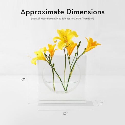 مزهرية Z Gallerie Solaris مزهريات زهور زجاجية شفافة للقطع المركزية لديكور المنزل وهدية الزفاف لبيت جديد (لا تشمل الزهور) (10 بوصات) in Kuwait