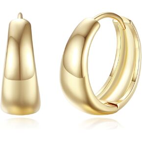 أقراط طارة ذهبية للنساء 14K أقراط ذهبية للنساء تصميم هيبوالرجينيك خفيفة الوزن أقراط طارة ذهبية الأطواق in Kuwait